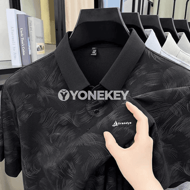 Erkekler üçin ýeňil dem alýan çaply polo köýnek, gündelik we işewür stil