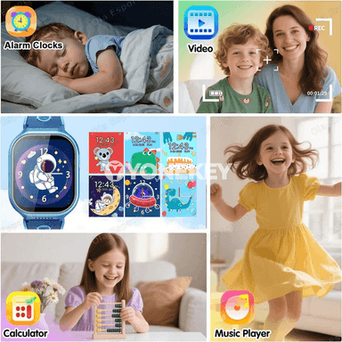 Çagalar üçin akylly sagat, 1.83" HD ekranly, kamera we oýunly