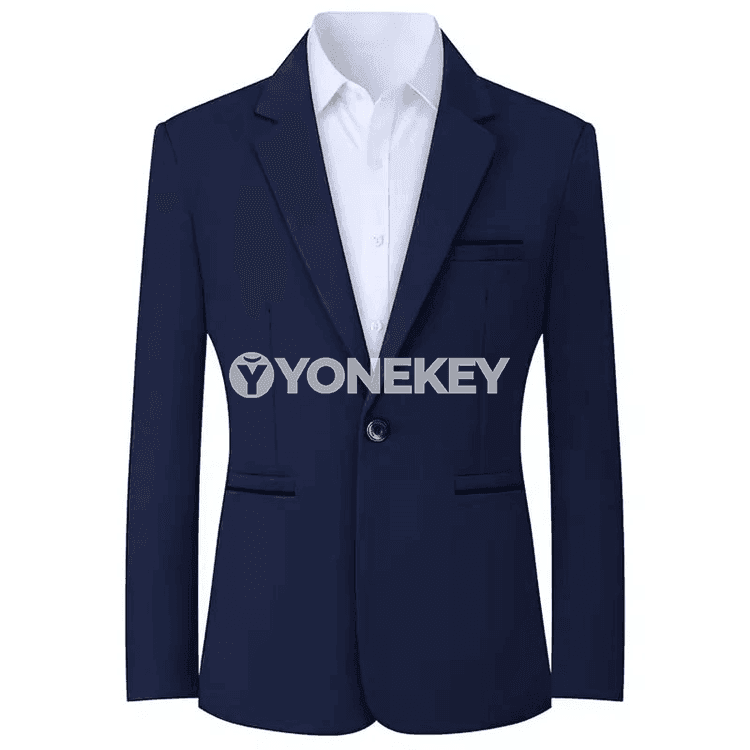 Erkekler üçin resmi blazer, bir düwmeli, slim fit, ýaz-küz