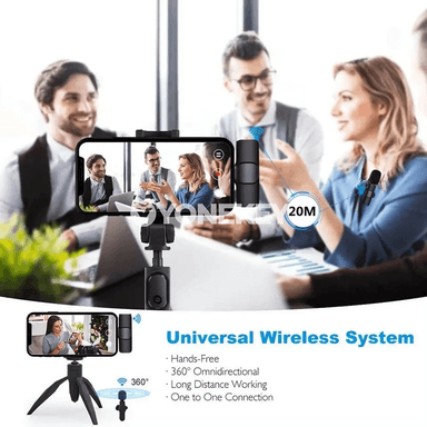 Lenovo simsiz mini lavalier mikrofony, ýazgy we live üçin