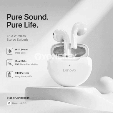 Lenovo HT38 TWS simsiz Bluetooth 5.4 qulaklyklar, pes gijikme