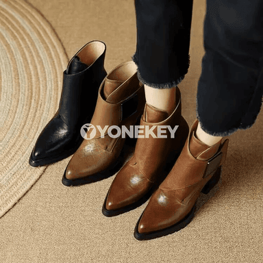 Zenanlar üçin posaly ökje aýakgap, moda orta galstukly ädikler