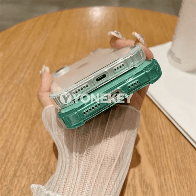 iPhone üçin transparent neon ýumşak silikon gaby