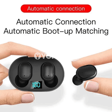 E6S simsiz Bluetooth naýnikler, mikrofonly TWS, sport üçin