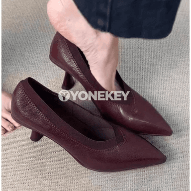 Zenanlar üçin uçly burnly ýokary ökjelik köwüşler