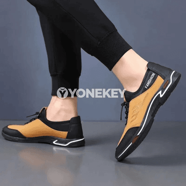 Erkekler üçin gündelik deri köwüşler, ýeňil we rahat loafers