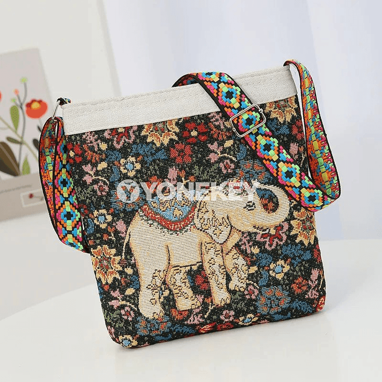 Zenanlar üçin nagyşly nylon egin sumkasy, uly göwrümli gündelik model