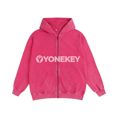 350g retro ziphli hoodi, erkekler üçin giň kesimli, ýyly we rahat