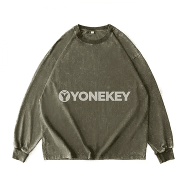Vintage giň kesimli erkek futbolka, 100% pagta, uzyn ýeňli