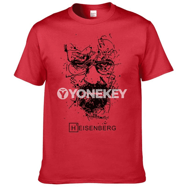 Breaking Bad ýazgysy bolan erkekler üçin gysga ýeňli futbolka