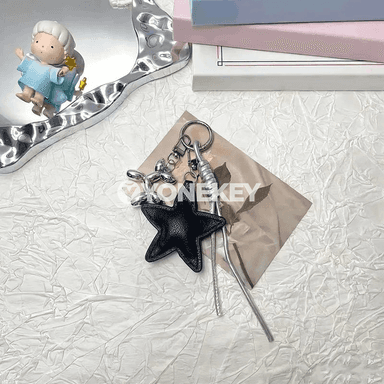 Zenanlar üçin moda açarlik, ýürek we ýyldyzly sumka bezegi