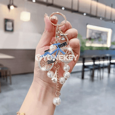 Welosiped görnüşli moda brelok, sumka asgydy bezegli