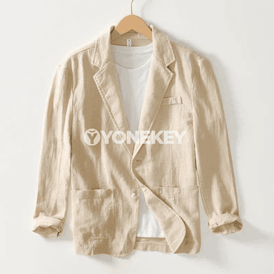 Erkekler üçin ýaz-gyş amatly ýeňil zygyr jaket-blazer