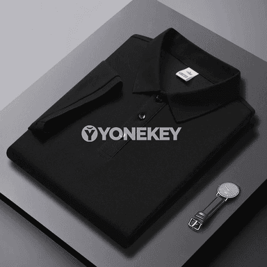 Erkekler üçin klassiki polo köýnek, gysga ýeňli, gündelik stil