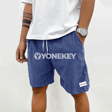 Erkekleriň ýazlyk baggy şortikleri, rahat we ýeňil gündelik model