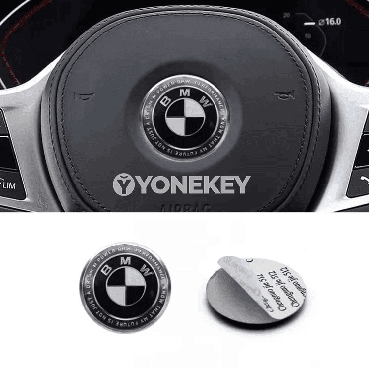 BMW rul üçin 45 mm bezeg nyşany stikeri