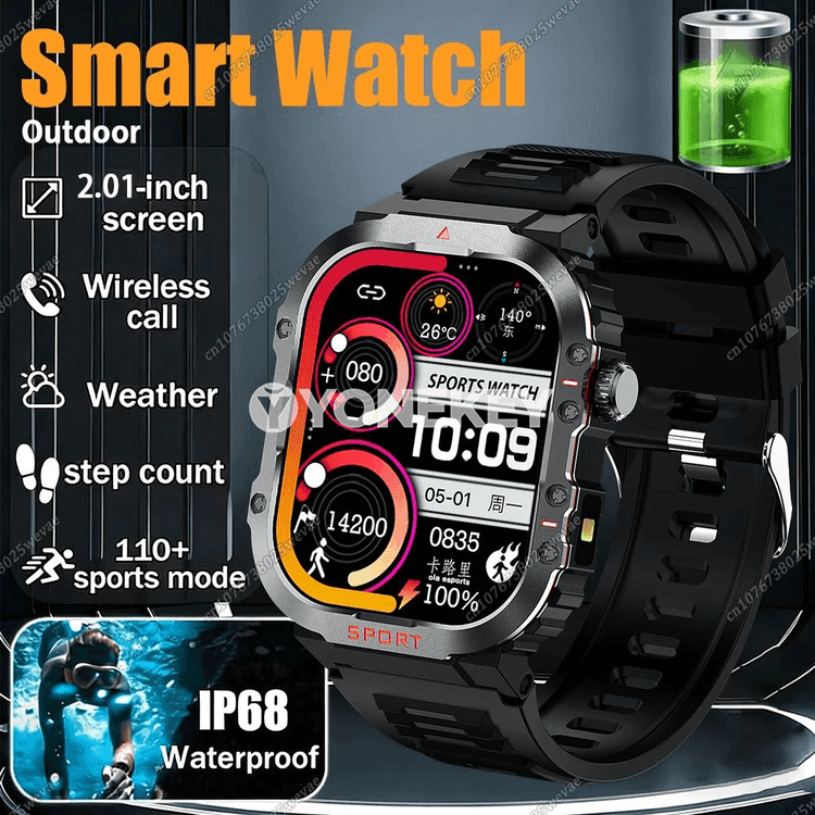 HW12 akylly sagat, 2.01" AMOLED, GPS, Bluetooth jaň, 10ATM