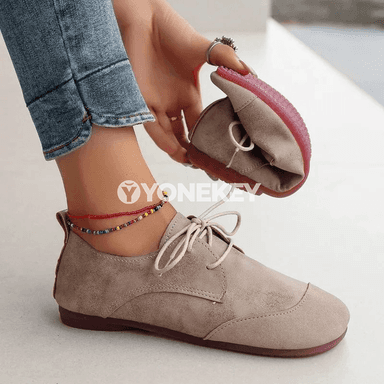 Zenanlar üçin retro stilindäki ýeňil loafer köwüşler, giň ölçegli