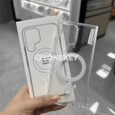 Samsung Galaxy S21–S26 üçin magnitli transparant goraýjy gap