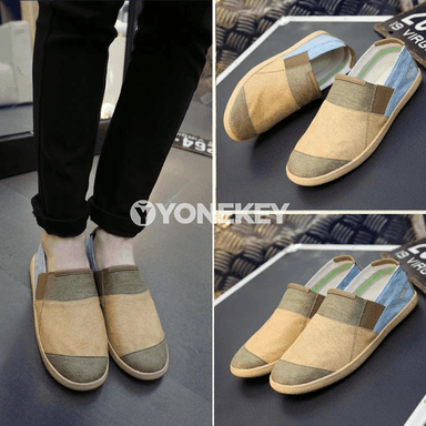 Erkekler üçin ýazlyk kanwa loafers, ýeňil we rahat gündelik aýakgap