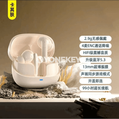 TWS simsiz Bluetooth nauşnikler, HIFI ses, ENC, mikrofonly