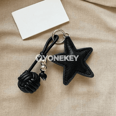 DIY sumka üçin elde ýasalan ýyldyzly açar halka, ajaýyp bezeg