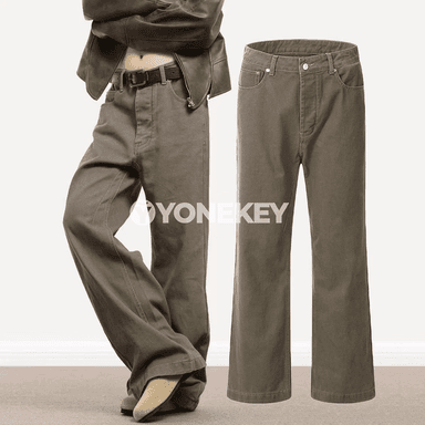 Erkekler üçin retro stil jeans balaklar, göni kesimli