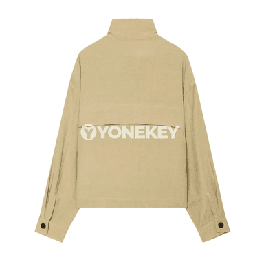 Aýal-gyzlar üçin khaki oversize ýaz-güýz kurtka