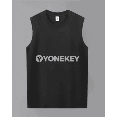 Erkekler üçin galyň pagta sport maýkasy, ýeňsiz, tomusky rahat forma