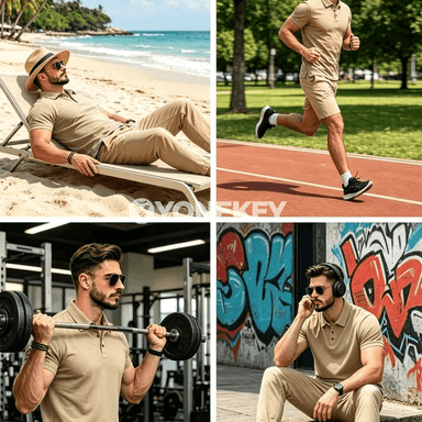 Erkekler üçin çalt guraýan polo futbolka, dem alýan sport köýnegi
