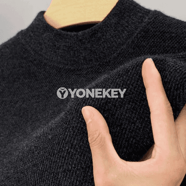 Erkekler üçin ýyly fleesli switer, ýarym boýunly, güýz gyş üçin