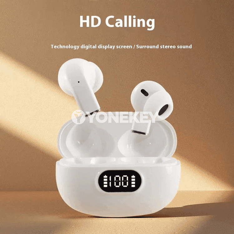 Pro 9S TWS Bluetooth gulaklyklar, LED displeýli, mikrofonly