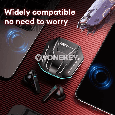 Lenovo GT105 Bluetooth gaming nauşnikler, RGB yşykly, 24 sagat