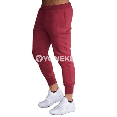 Erkekler üçin klasik sport balaklary, rahat polyester, arkaýyn stilde