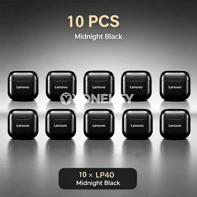Original Lenovo LP40 TWS simsiz Bluetooth nauşnikler, sensor dolandyryşly