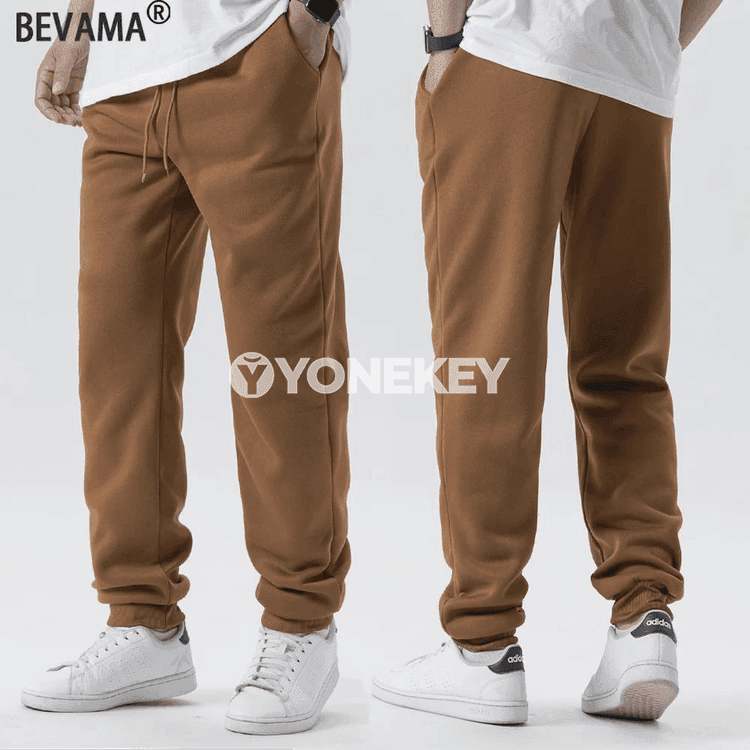 Erkekler üçin ýyly fleece sport jalbarlary, gündelik rahat görnüş