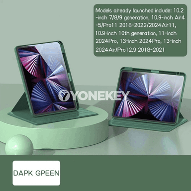 iPad Air 3 we iPad 7/8/9 nesil üçin aýlawly goragly örtük, galam saklaýjy bilen
