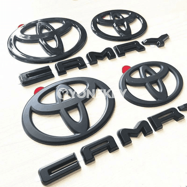 Toyota Camry 2024-2025 üçin 3 bölek glossy gara emblem toplumy
