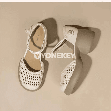 Aýal-gyzlar üçin açyk barmakly, blok ökjelі toý sandal