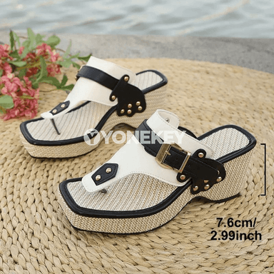 Aýal-gyzlar üçin platformaly tomus sandal şypbyklary