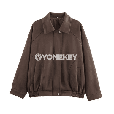Zenanlar üçin retro pilot jaket, ýaz- güýz üçin gündelik stil