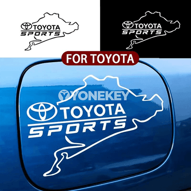 Toyota üçin ýangyç gapagy stikeri, emblemaly bezeg dekaly
