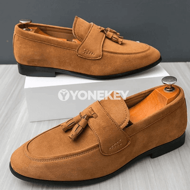 Erkekler üçin ýeňil klassik loafers köwüşler, iş we gündelik geýim üçin