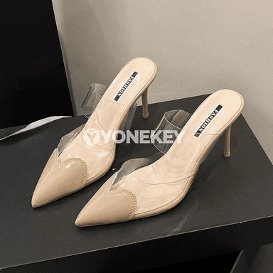 Zenanlar üçin açyk uçly ýokary ökjeli tomus sandal