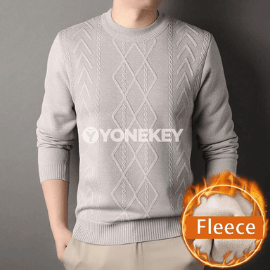 Erkekler üçin ýyly trikotaj switer, ýönekeý we rahat
