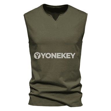 Erkekler üçin ýeňil sport tank-top köýnegi, tomuslyk rahat model