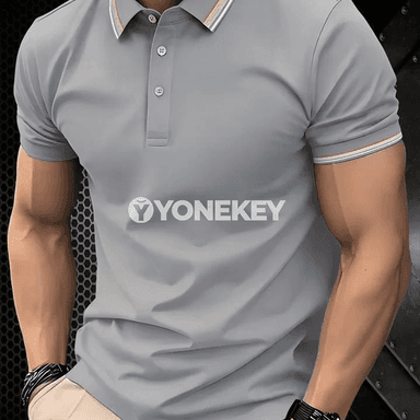 Erkekler üçin ýaz-tomus polo futbolka, rahat kesim, dürli reňkler, 4XL çenli