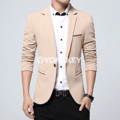 Erkekler üçin slim fit resmi blazer — gündelik we toý üçin