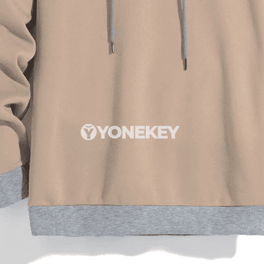 Erkekler üçin ýönekeý reňkli kapýuşonly ýyly hudi