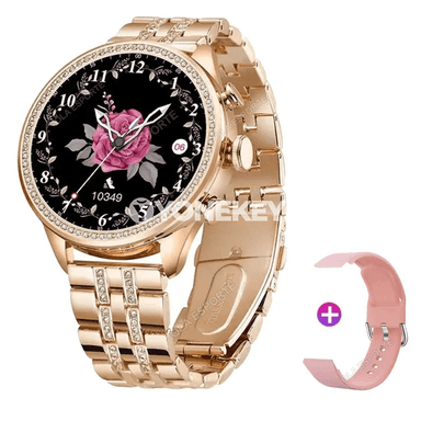 Zenanlar üçin akylly sagat, Bluetooth jaňly, ýürek urşuny ölçeýär, suw geçirmez